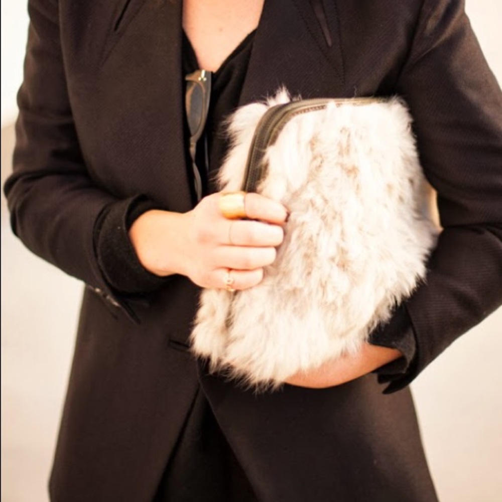 Philip lim 3.1 shearling clutch cosmetic case new - Picture 5 of 8